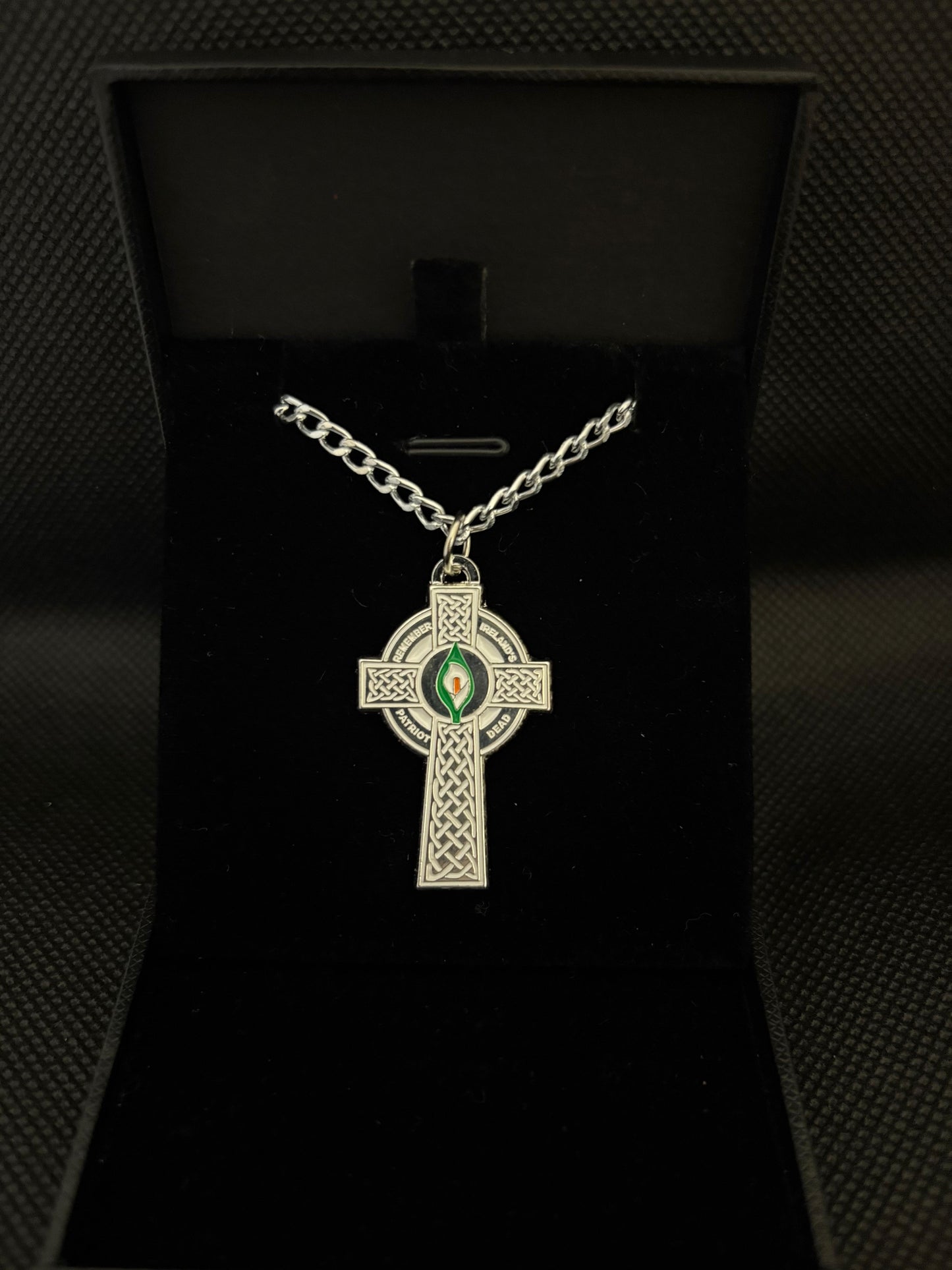 Celtic Cross Lily Pendant