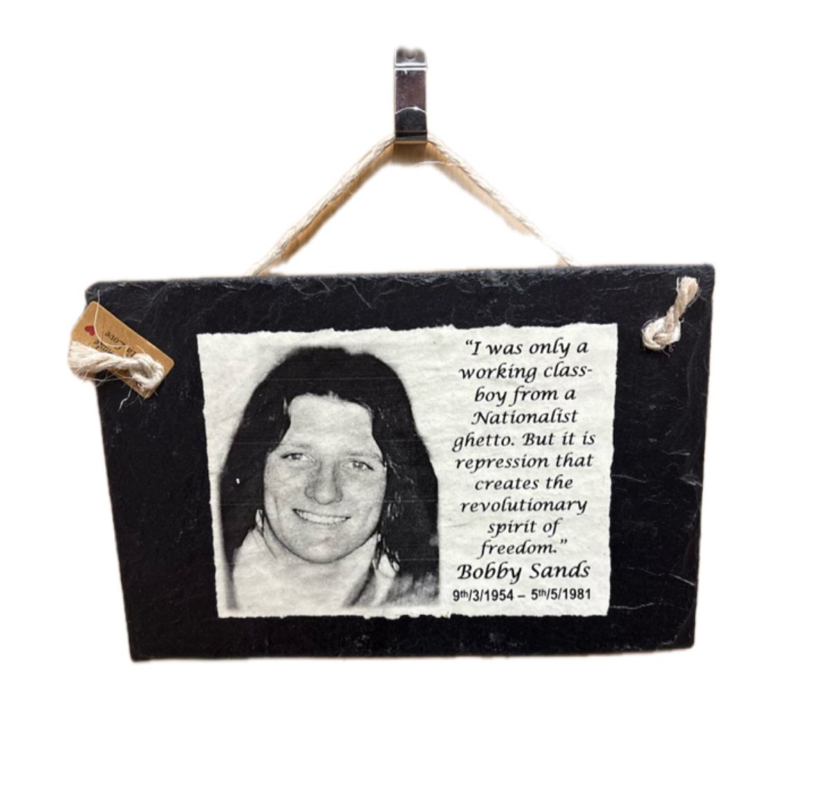 Handmade Irish Slate - Bobby Sands