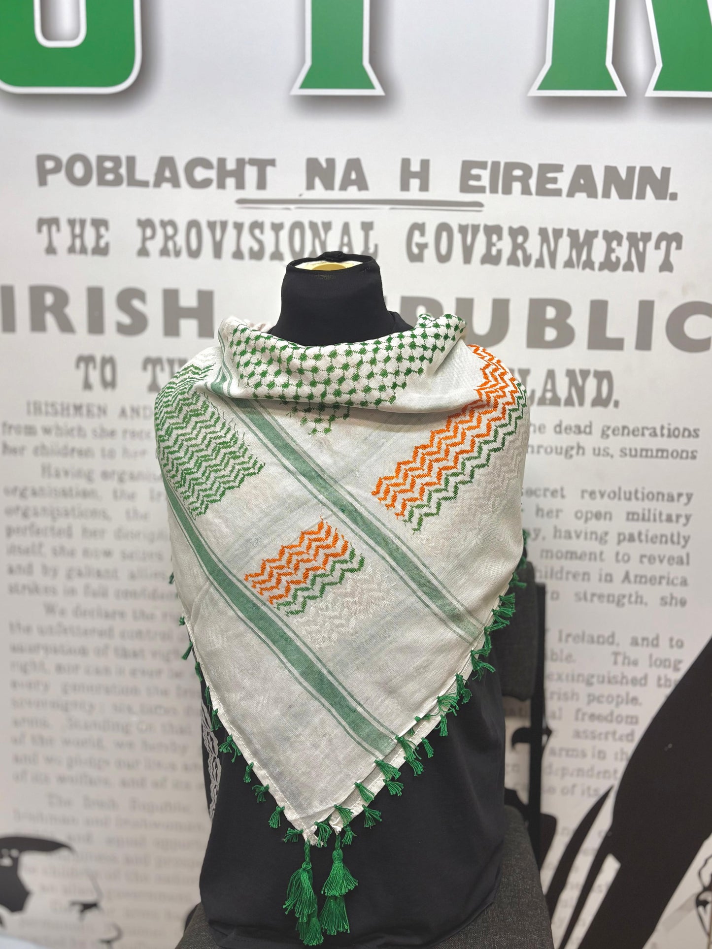 "Saoirse" Tricolour Keffiyeh Scarf