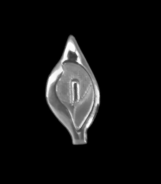 Solid Silver Easter Lily Pin