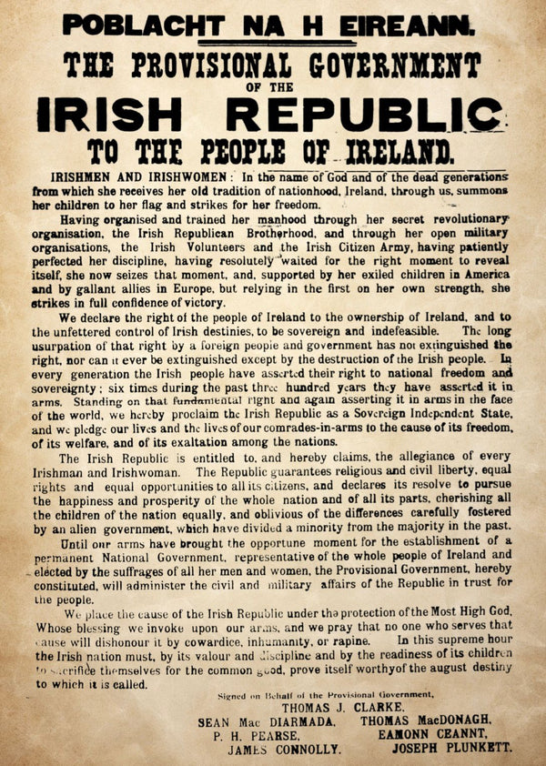 Irish Proclamation (Original Style) – Sinn Féin Shop