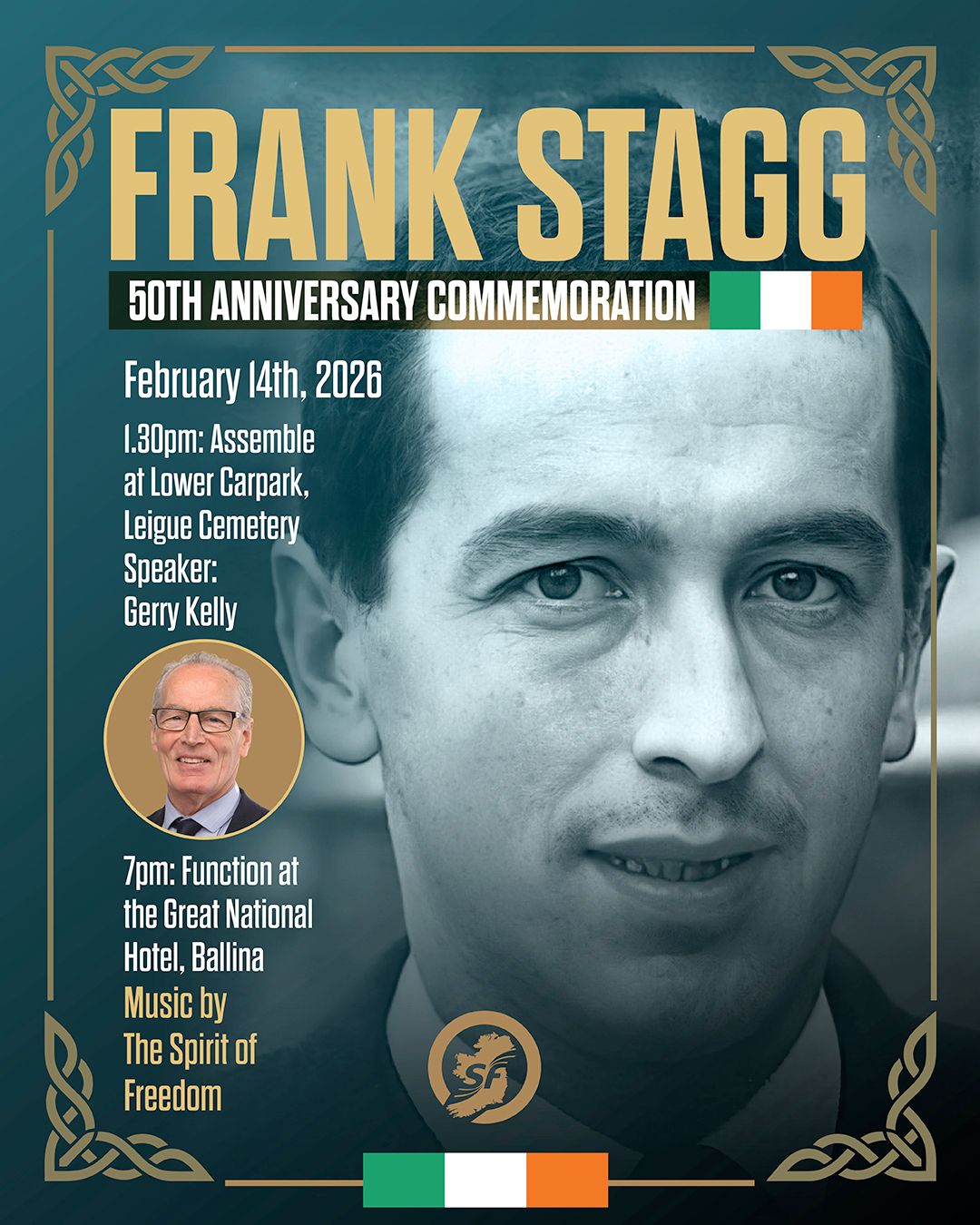 Óglach Frank Stagg 50th Ann Badge