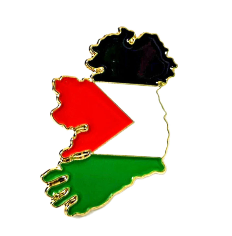 Ireland Map  Palestine Badge