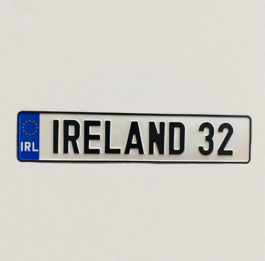 Ireland 32 Car Replica Reg Plate