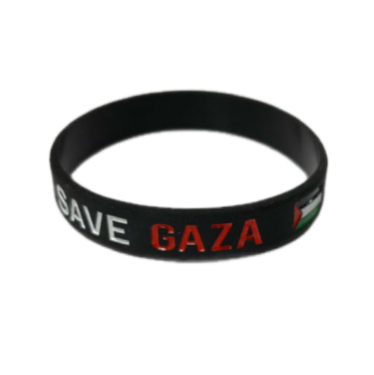 Free Palestine-Save Gaza Wristband (Black or white)