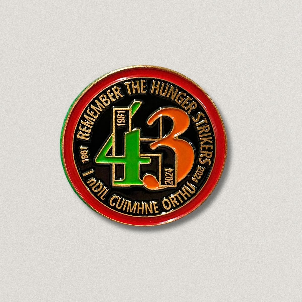 National Hunger Strike Commerative Badge 43rd Ann