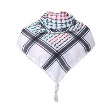 Keffiyeh-Palestinian Scarf  Black and White or Palestine Colours