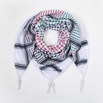 Keffiyeh-Palestinian Scarf  Black and White or Palestine Colours