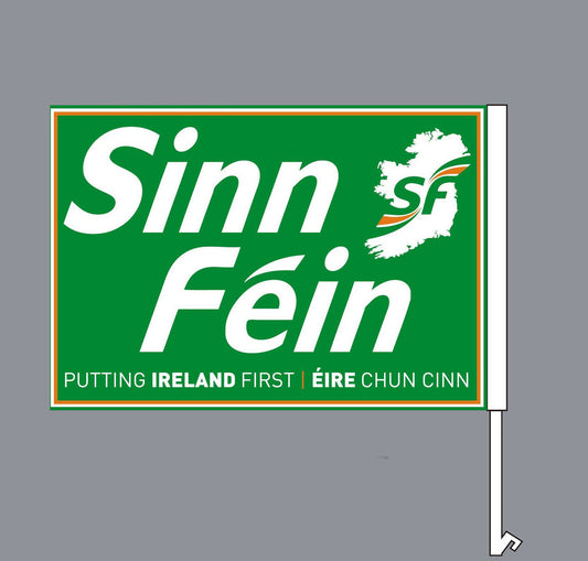 Sinn Féin Car Flags (Set of two. Right and Left)