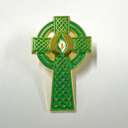 Easter Lily Enamel Pin Badge - Irish Republican Rebel 1916 Rising Commemorative