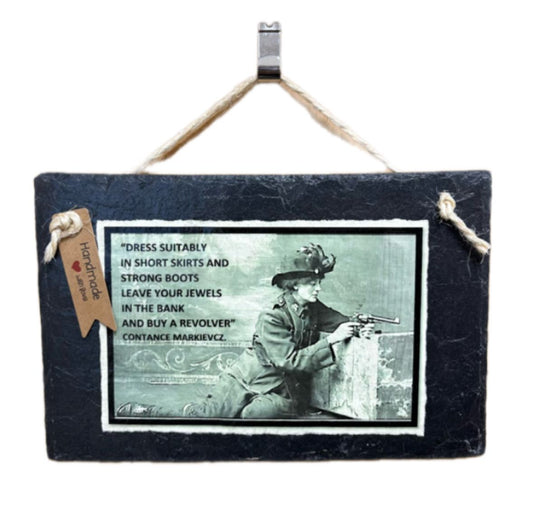 Handmade Irish Slate - Constance Markievicz