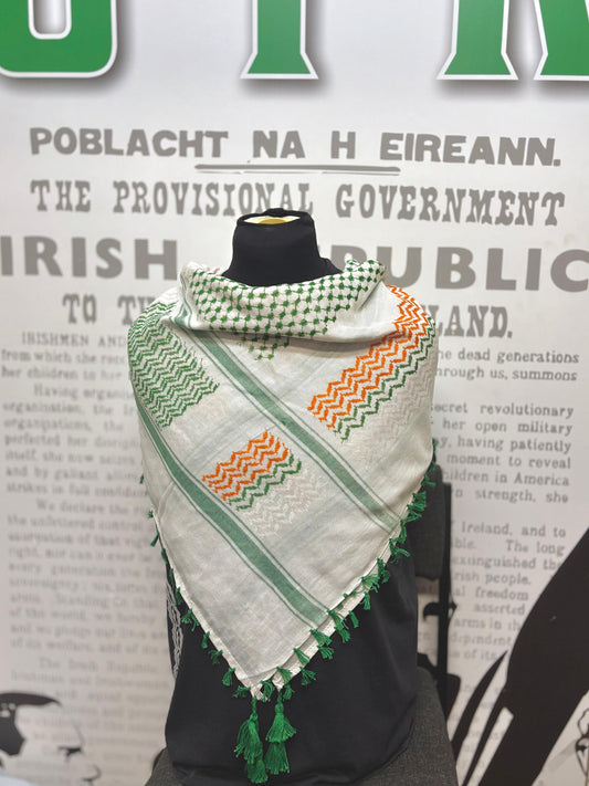 "Saoirse" Tricolour Keffiyeh Scarf