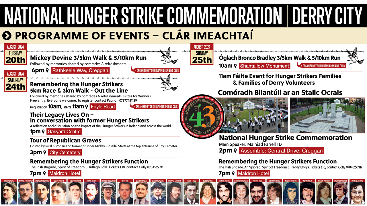 National Hunger Strike Commerative Badge 43rd Ann